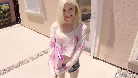 Petite blonde Piper Perri is fucked by well endowed dude in hot POV clip porn pics