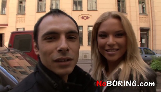 Amateur blonde Kylie hooks up with one barley know guy porn pics