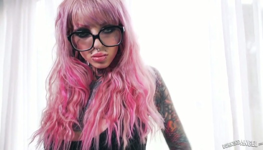 Tattooed emo whore with ear tunnels Sydnee Vicious gets her twat slammed porn pics