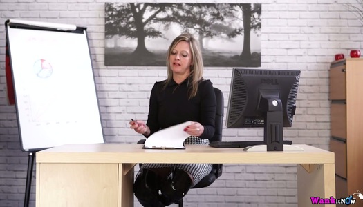 Office whore in latex outfit Lou Pierce is stripping in the office porn pics