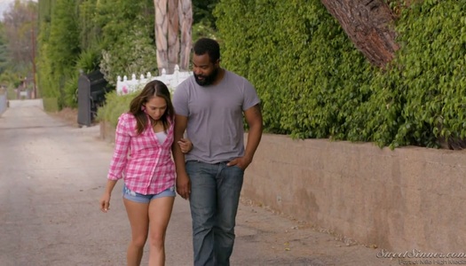 Yummy white girl Sara Luvv is fucked by huge black dude porn pics