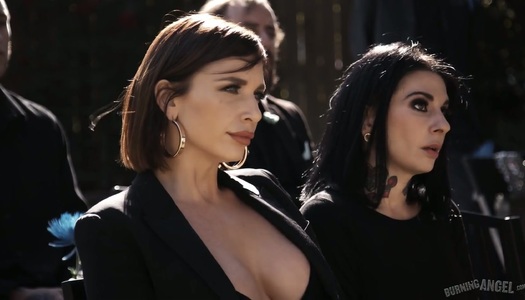 Widower fucks nasty and sex hungry Marley Brinx right at the funeral porn pics