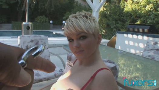 Blond whore wife Jessica is cheating on her husband with hot blooded BBC porn pics