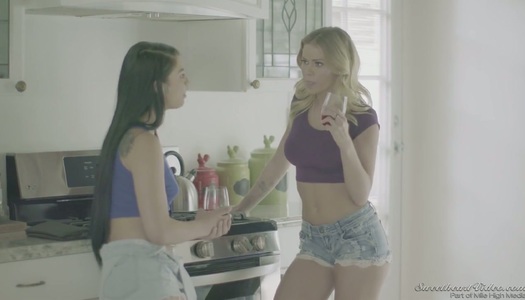 Attractive hottie Jessa Rhodes is licking juicy pussy of nasty GF porn pics