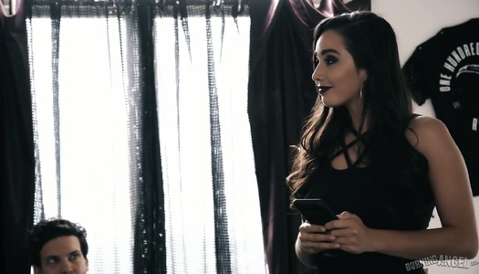 Mouth watering tattooed hooker Karlee Grey takes cum on her boobies porn pics