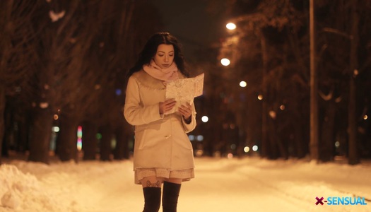 Naughty brunette Emily Bender is picked up and fucked by one stranger guy porn pics