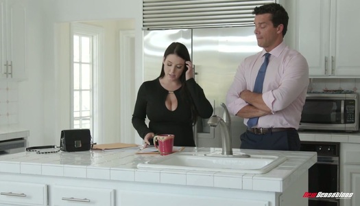 Ample breasted Australia milf Angela White takes a dick between her big buns porn pics