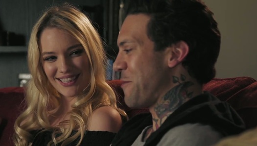 Tattooed hot blooded dude fucks awesome blond seductress Kenna James porn pics