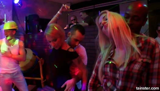 Seductive busty and big bottomed chicks are fucked by hot dudes at the party porn pics