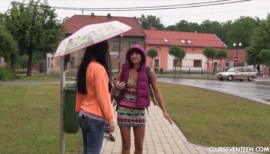 Two seductive teens is toying and fingering each others pussies outdoor porn pics