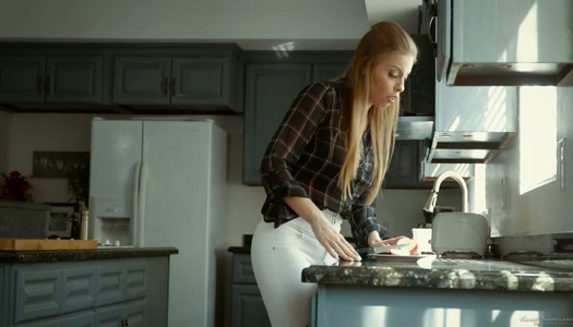 Juggy seductress Britney Amber gets fucked hard in the kitchen porn pics