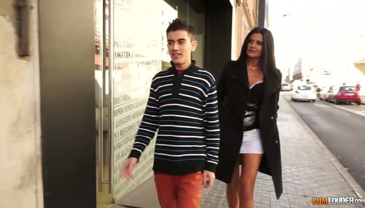 Romanian milf Soraya Rico hooks up with two hot blooded guys porn pics