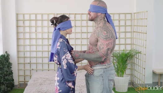 Tattooed butch with huge dick bangs exotic Asian babe Katana porn pics