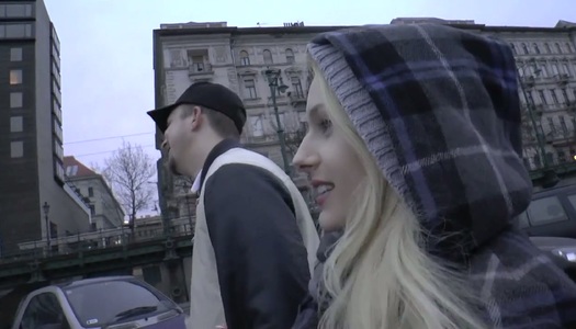 Juggy blonde Angel Wicky is picked up and fucked hard by horny dude porn pics