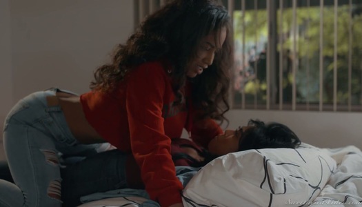 Sexually compulsive babe Demi Sutra gives a great cunnilingus to her new GF porn pics