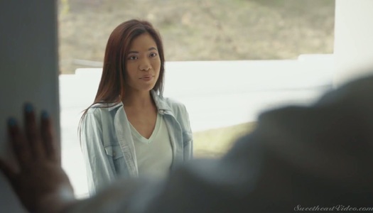 Skinny Asian babe Vina Sky gets intimate with ebony nextdoor milf porn pics