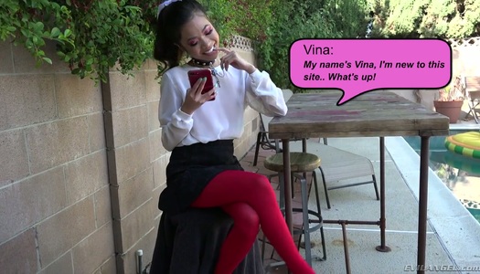 Asian wench Vina Sky hooks up with one insatiable and hot blooded white guy porn pics