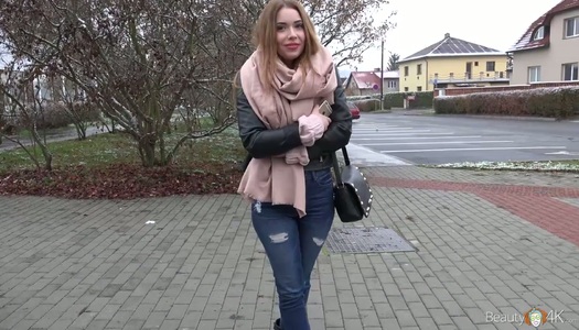 Lovely babe Sophie Luuna is fucked by horny stranger early in the morning porn pics