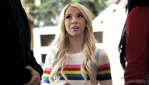 Kinky tattooed couple enjoys fucking pretty hot blonde Kenzie Reeves porn pics