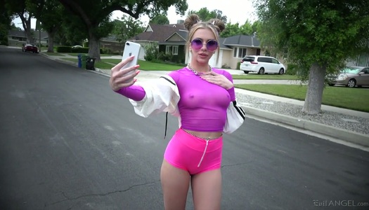 Brutal dude fucks deep throat and anus and cums on eyes of naughty chick Tiffany Watson porn pics