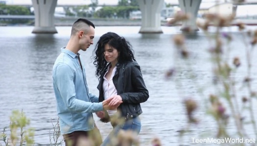 Curly brunet babe Black Angel is having crazy sex on the first date porn pics