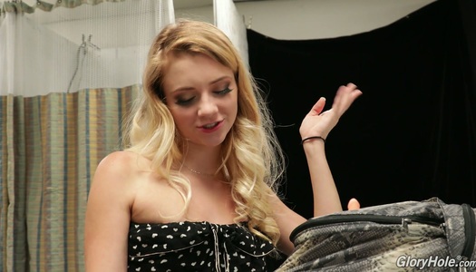 Blond porn actress Riley Star gives an interview porn pics