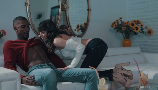 Slim brunette with small tits Vera King is fucked by hot blooded black boyfriend porn pics