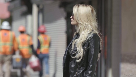 Blond lesbian gives a cunnilingus to Jessica Drake right on the hood porn pics