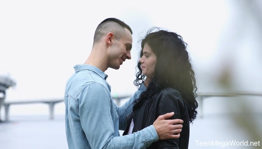 Curly brunette Black Angel is making love with her new boyfriend on the first date porn pics