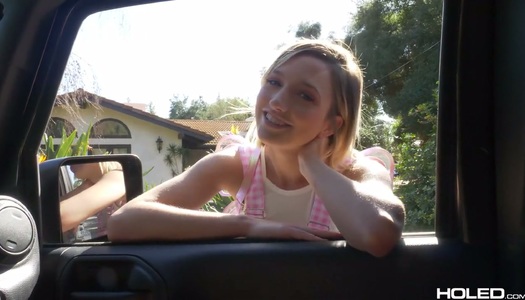 Eliza Jane is picked up and fucked hard in stretched teen anal hole porn pics