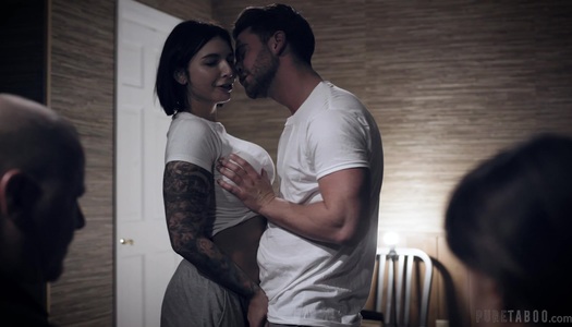 Grown up adopted daughter Ivy Lebelle gets laid in front of her adopted parents porn pics