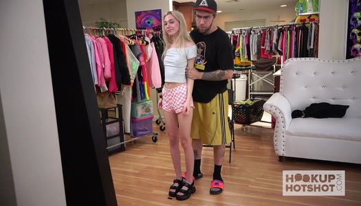 Chanel Shortcake is changing her clothes in front of one kinky dude porn pics