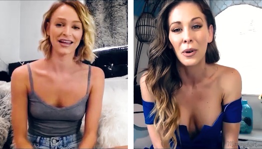 Stepmom and stepdaughter Emma Hix and Cherrie Deville webcam masturbation porn pics