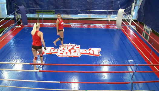 Cute babes Lioness and Brandy Smile wrestle with each other porn pics