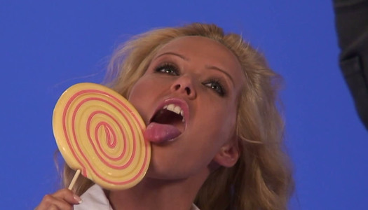 Charming brunette Donna Bell licking everything around porn pics