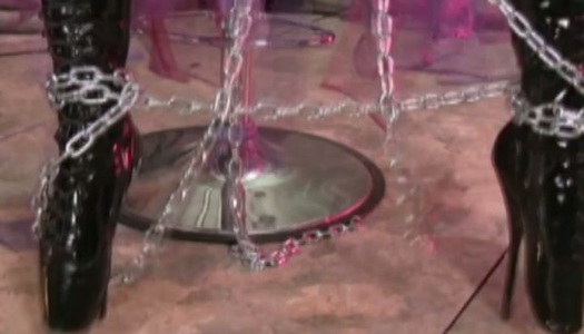 Weird wanker Anastasia Pierce pleases her cunt in a carnival porn pics