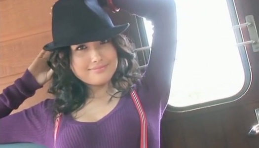 Lovey brunette hoochie Reon Kadena takes a ride on a train porn pics