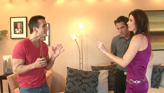 Buff stud Alan Stafford shares hot busty bitch with his friend porn pics