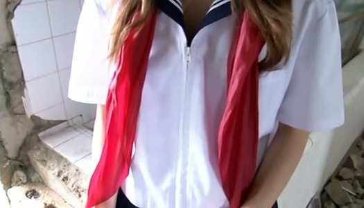 Asian student chick Mika Orihara has a long boring day porn pics