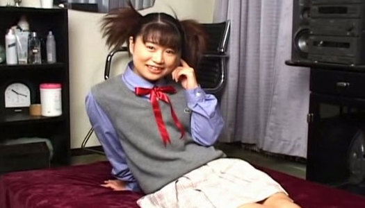 Ugly Japanese hussy Yuri Mitsui mauls her big tits porn pics