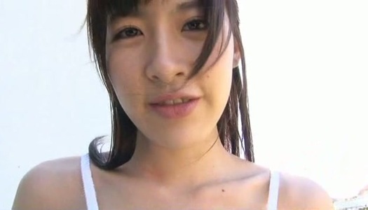 Charming Japanese chick Marina Yamasaki strips outdoor showing off her perky tasty tits porn pics