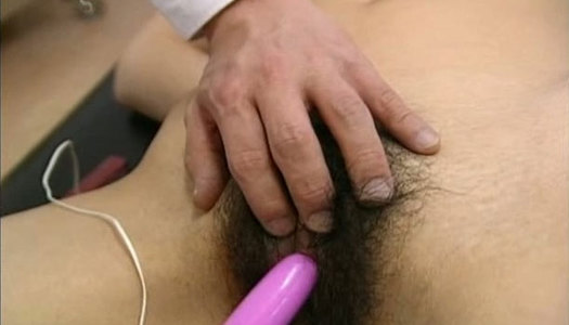 Cute smiling wanker Saki Shiina gains delight by pleasing her cunt with dildo porn pics