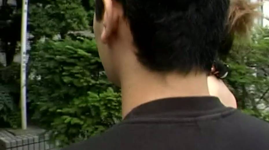 Skinny Japanese girl gives deepthroat blowjob on a balcony - 12. pic