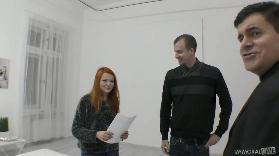 Red haired Ukrainian babe Katerin Belli gives her head and gets fucked - 2. pic