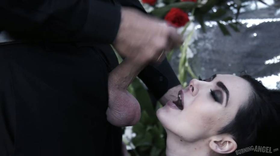 Widower fucks nasty and sex hungry Marley Brinx right at the funeral - 28. pic