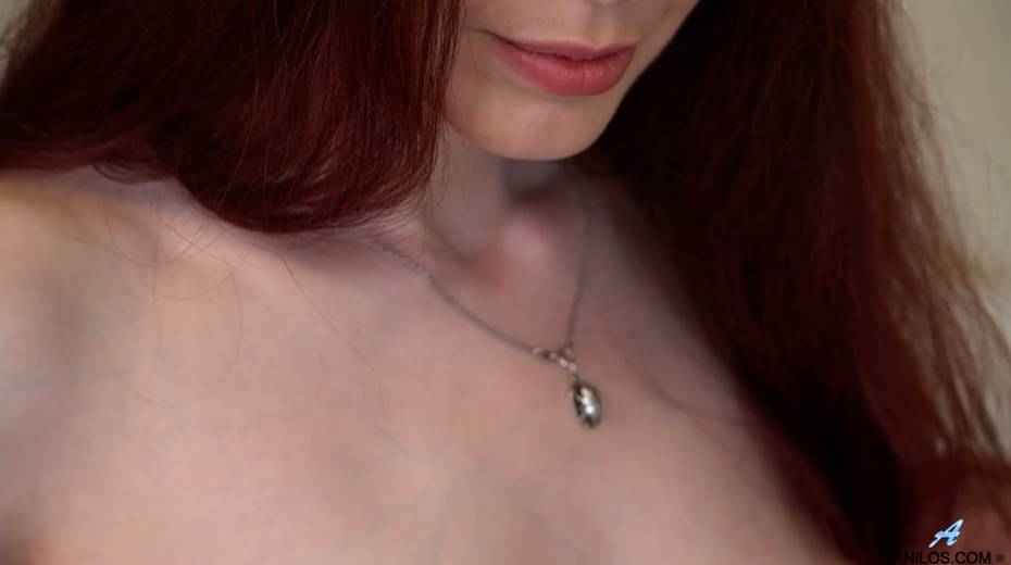 Red haired milf Alice Wonderland gets naked and masturbates closeup pussy - 10. pic