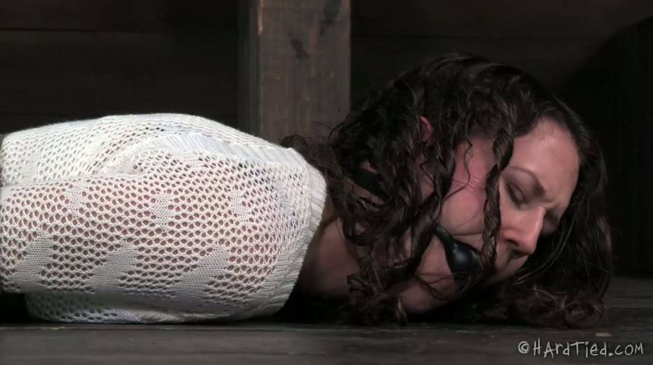 Perverted brunette fucks anal hole of tied up sex-slave on the floor - 2. pic