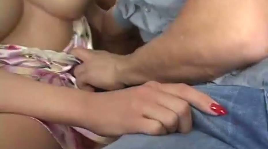 June Summers with juicy big boobs flirting with handsome young man - 9. pic