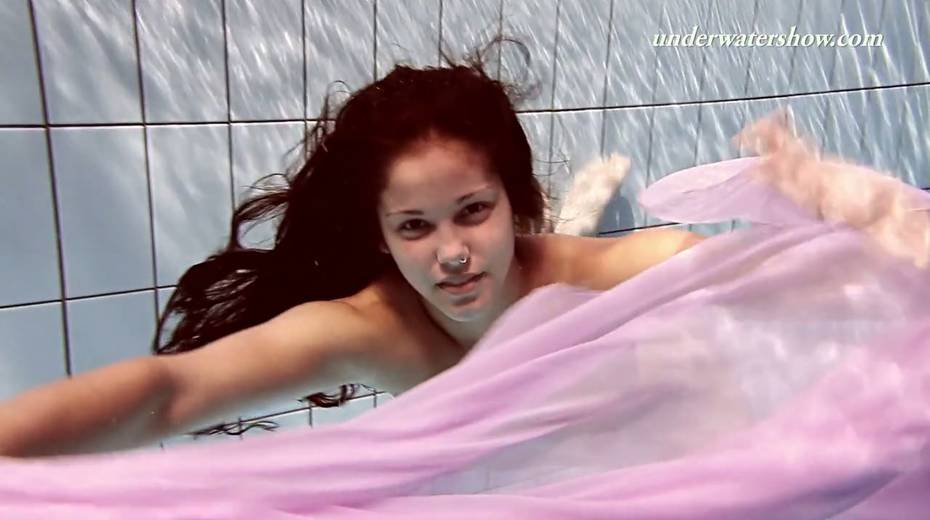 Charming curly babe Paulinka shows striptease under the water - 4. pic