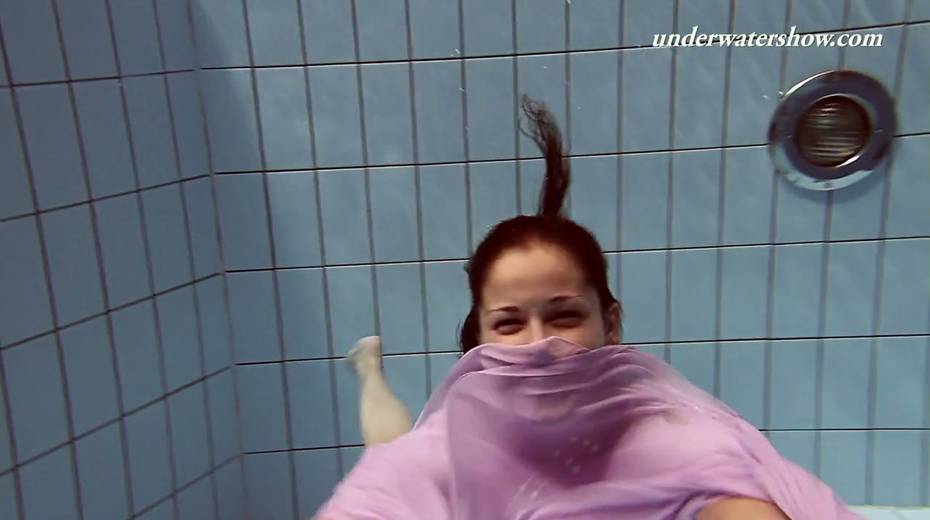 Charming curly babe Paulinka shows striptease under the water - 9. pic